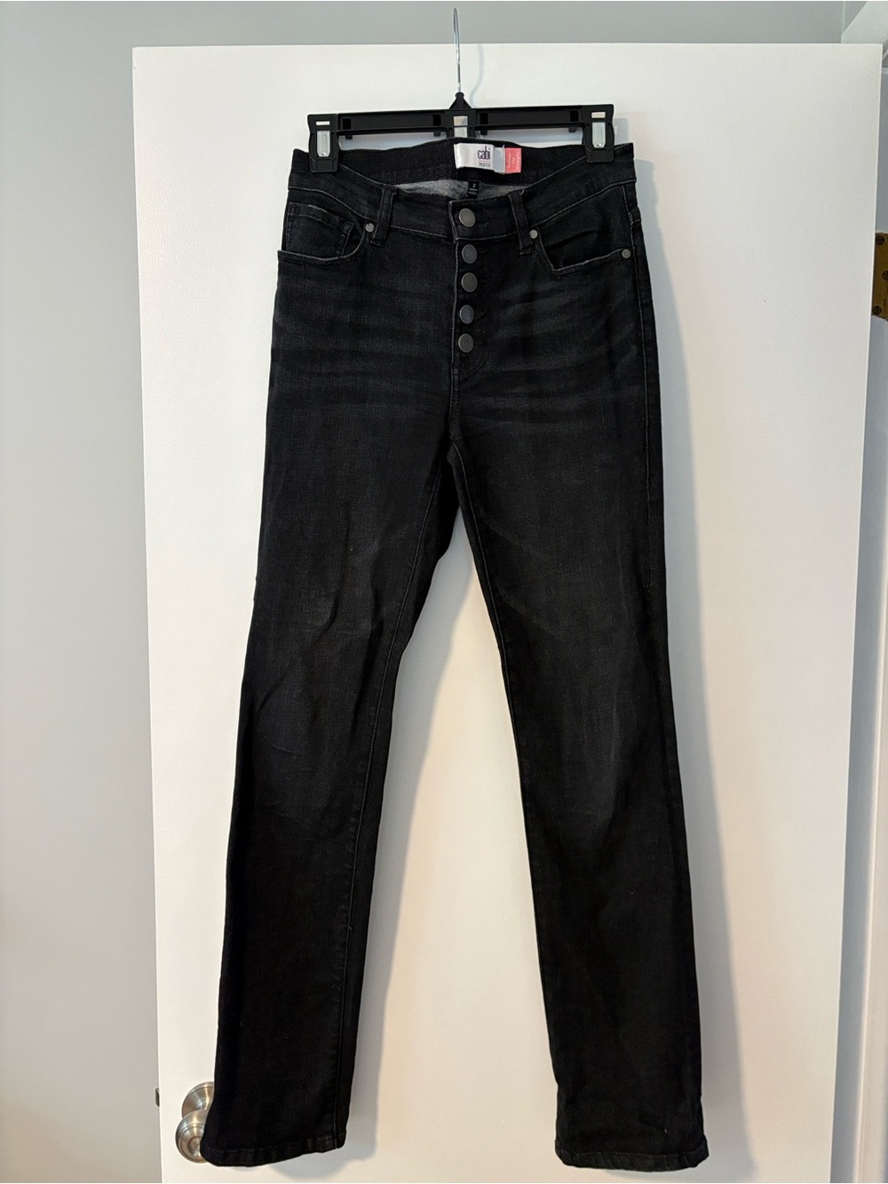 CAbi Black Button-Fly Straight Leg Jeans - Picture 10 of 10